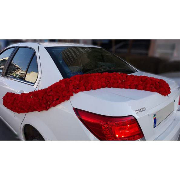 ماشین-عروس-گل-میخک-قرمز-کد-cr003-(1)