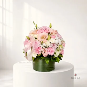 باکس گل شیشه ای السا