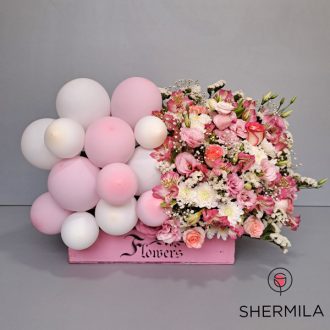 گل و بادکنک برای تولد نوزاد