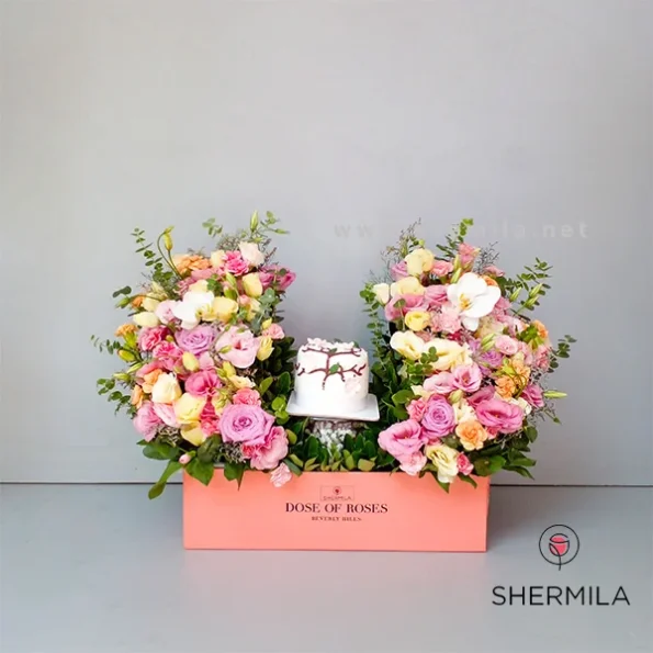 roshan-flower-box-and-cake-1