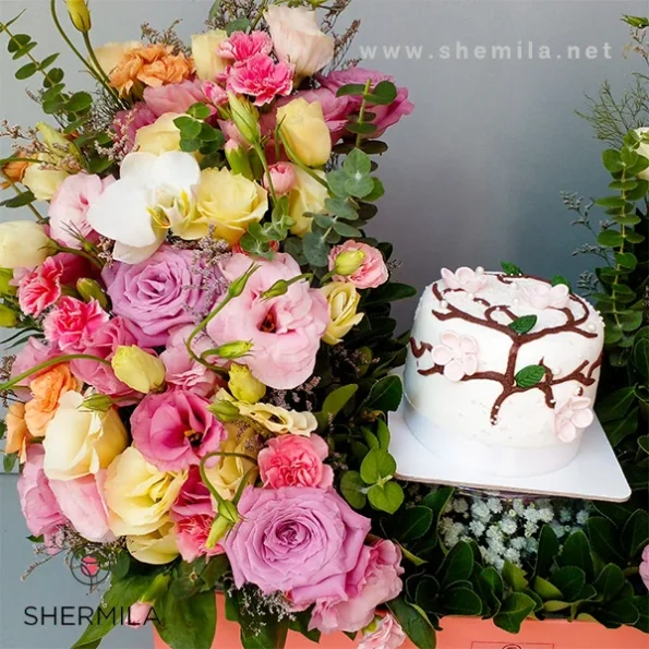 roshan-flower-box-and-cake-4