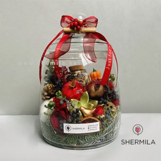 باکس گل شیشه ای یلدایی چیلانه