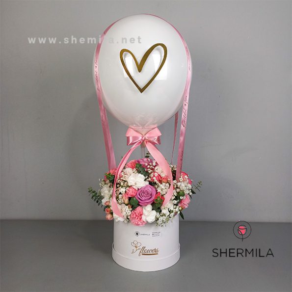گل ویژه روز تولد با بادکنک