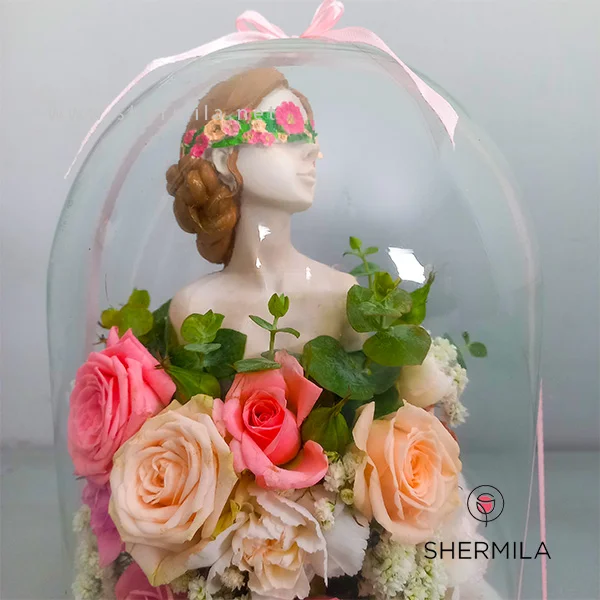 باکس گل شیشه ای