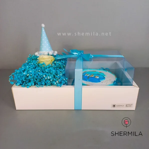 گل تولد با کیک