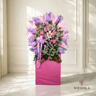 تاج گل تبریک و نمایشگاه ماکان