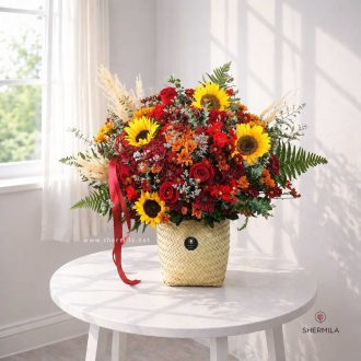 سبد گل آلاله